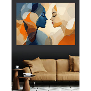 Soyut Aşıklar Dekoratif Kanvas - Mdf Ahşap Tablo