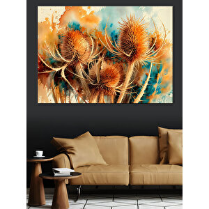 Kurutulmuş Bitkiler Dekoratif Kanvas - Mdf Ahşap Tablo 70x100 cm