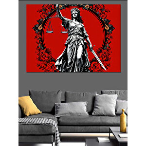 Adalet Tanrıçası Themis Dekoratif Kanvas - Mdf Ahşap Tablo 35x50 cm