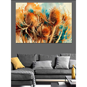 Kurutulmuş Bitkiler Dekoratif Kanvas - Mdf Ahşap Tablo 35x50 cm