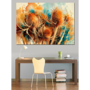 Kurutulmuş Bitkiler Dekoratif Kanvas - Mdf Ahşap Tablo