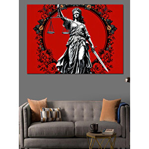 Adalet Tanrıçası Themis Dekoratif Kanvas - Mdf Ahşap Tablo