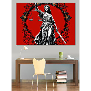 Adalet Tanrıçası Themis Dekoratif Kanvas - Mdf Ahşap Tablo