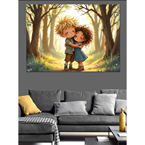 Mutlu Çocukluk Anıları Dekoratif Kanvas - Mdf Ahşap Tablo