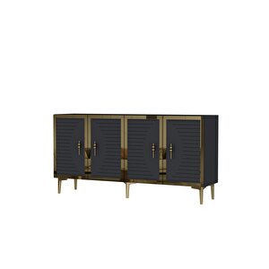 KA1508BG Tuna Konsol, Tv Sehpasi Antrasi̇t-Gold 150cm
