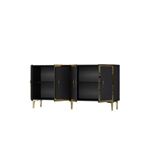 KA1508BG Tuna Konsol, Tv Sehpasi Antrasi̇t-Gold 150cm