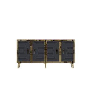 KA1508BG Tuna Konsol, Tv Sehpasi Antrasi̇t-Gold 150cm