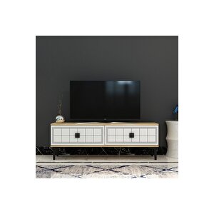 TSA1201DB - Yuka Tv Stand Safi̇rmeşe-Beyaz 120cm