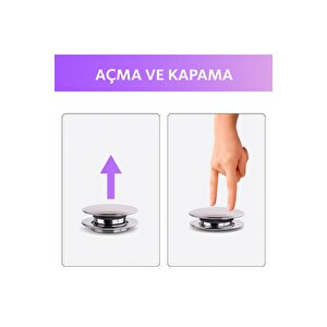 Pop-up Lavabo Sifon Seti – Taşmalı Uyumlu, Körüklü Tahliye Ve Adaptör Conta Dahil