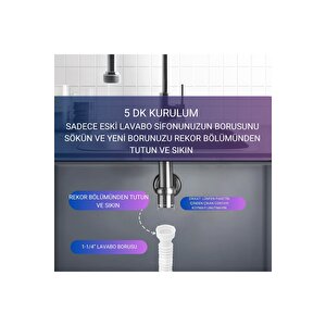 Lavabo Sifonları İçin Körüklü Boru