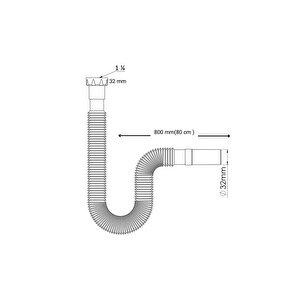 Lavabo Sifonları İçin Körüklü Boru