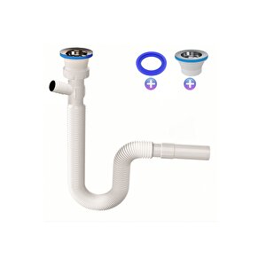 Tek Girişli Lavabo Sifonu – Bulaşık Veya Çamaşır Makinesi Uyumlu | Sızdırmaz Ve Dayanıklı Yapı
