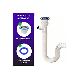 Tek Girişli Lavabo Sifonu – Bulaşık Veya Çamaşır Makinesi Uyumlu | Sızdırmaz Ve Dayanıklı Yapı
