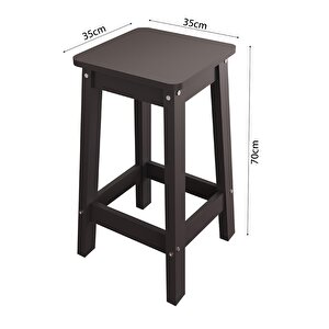 Miro G4533 3 Adet Antrasit Bar Tabureli Mutfak Adası – Antrasit Tabureli, Antrasit Gövde Carrara Üst