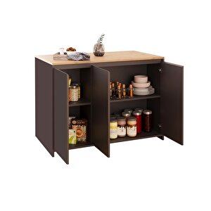 Miro G4522 3 Adet Sepet Bar Tabureli Mutfak Adası Sepet Bar Tabureli Antrasit Gövde, Ahşap Sepet Üst