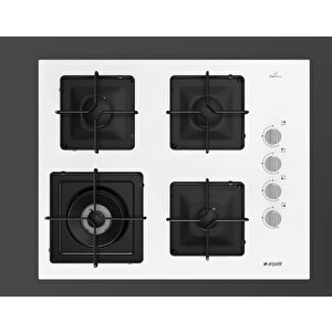 Ocd K 651 Ewb Gazlı Cam Tablalı Ocak Beyaz