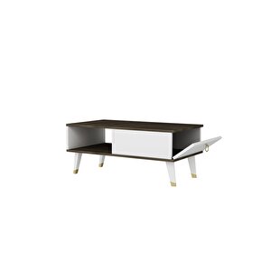 Delux Kapakli Orta Sehpa Cevi̇z-beyaz