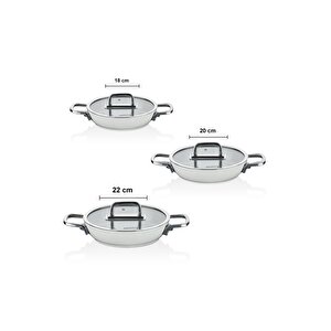 Sera Nova 6 Parça Seramik Sahan Seti - Beyaz