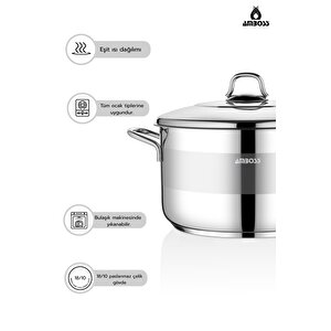 Saphi̇re Saphi̇re 22x12 Deri̇n Tencere Çeli̇k Kapak