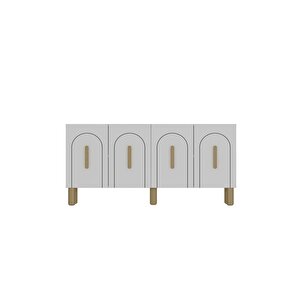 Yosunct (kb150) Bohem Konsol beyaz-beyaz-safir kulp Beyaz-Safirmeşe
