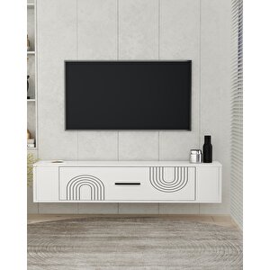 Restol2ct Duvara Montaj Tv Sehpasi BEYAZ Beyaz