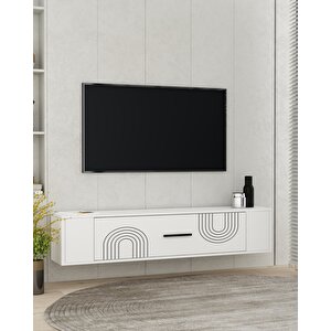 Restol2ct Duvara Montaj Tv Sehpasi BEYAZ Beyaz