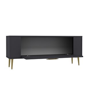 Retrolp5ct Tv Sehpasi ANTRASİT-ALTIN