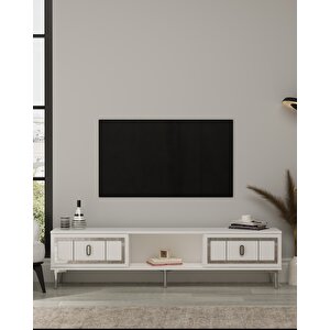 Ori̇onct Tv Sehpasi beyaz-gümüş Beyaz-Gümüş
