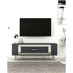 Retrolp3ct Tv Sehpasi antrasit-gümüş Antrasit Gümüş