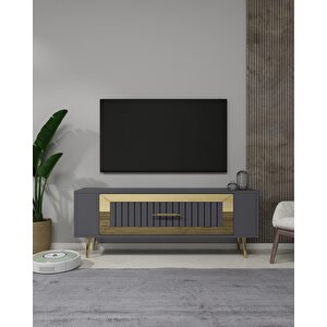 Retrolp3ct Tv Sehpasi antrasit-altın Antrasit Gold