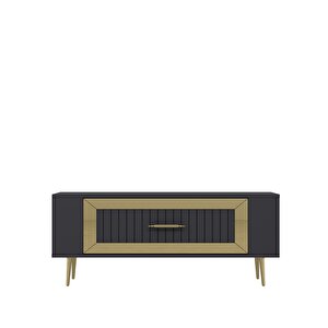 Retrolp3ct Tv Sehpasi antrasit-altın Antrasit Gold
