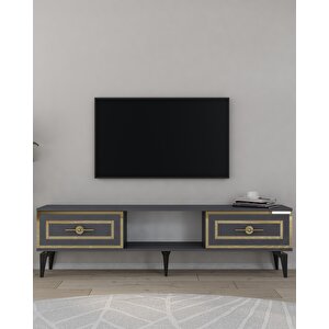 Vi̇oladd Tv Sehpasi ANTRASİT-ALTIN Antrasit Gold