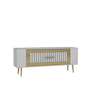 Retrolp3ct Tv Sehpasi beyaz-altın