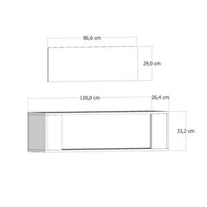 Restol3ct Duvara Montaj Tv Sehpasi ANTRASİT