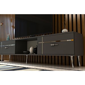Li̇nect  Tv Sehpasi ANTRASİT-GÜMÜŞ Antrasit Gümüş