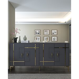 Si̇mgect (kx180) Konsol ANTRASİT-ALTIN Antrasit Gold