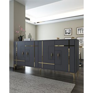 Si̇mgect (kx180) Konsol ANTRASİT-ALTIN Antrasit Gold