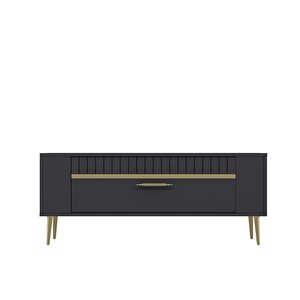 Retrolp1ct Tv Sehpasi ANTRASİT-ALTIN Antrasit Gold