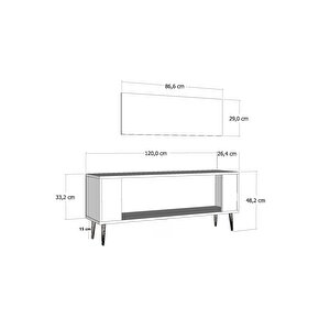 Retrolp1ct Tv Sehpasi ANTRASİT-ALTIN