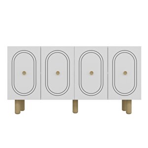 Polenct Bohem Konsol (kb150), Bohem Tv Üni̇tesi̇ 2 Li̇ Salon Takimi beyaz