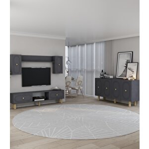 Polenct Bohem Konsol (kb150), Bohem Tv Üni̇tesi̇ 2 Li̇ Salon Takimi antrasit Antrasit