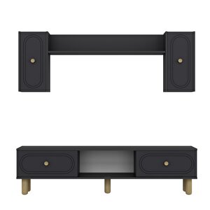 Polenct Bohem Konsol (kb150), Bohem Tv Üni̇tesi̇ 2 Li̇ Salon Takimi antrasit Antrasit