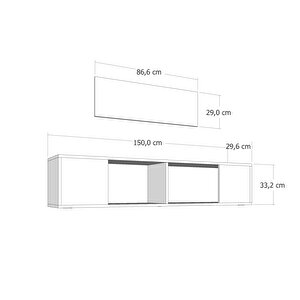 Kodakl3ct Duvara Montaj Tv Sehpasi BEYAZ