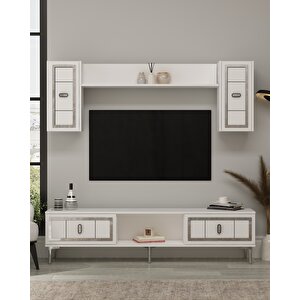Ori̇onct Tv Üni̇tesi̇ Takimi beyaz-gümüş Beyaz-Gümüş