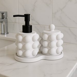 Beton Buble Sıvı Sabunluk Set