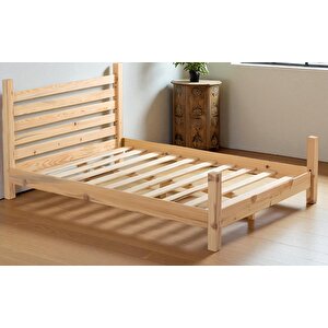 Elegans İthal Çam Masif Ahşap Karyola Naturel 150x200