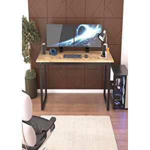 Metal Ayaklı Çalışma Masası Atlantik Çam - 150 Cm