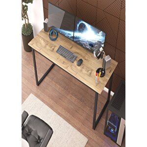 Metal Ayaklı Çalışma Masası Atlantik Çam - 150 Cm