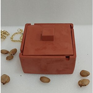 Beton Büyük Boy Küllük Dekoratif Kapaklı Küllük