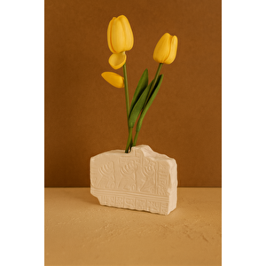 Beton Dekoratif Antik Motifli 2’li Vazo Seti